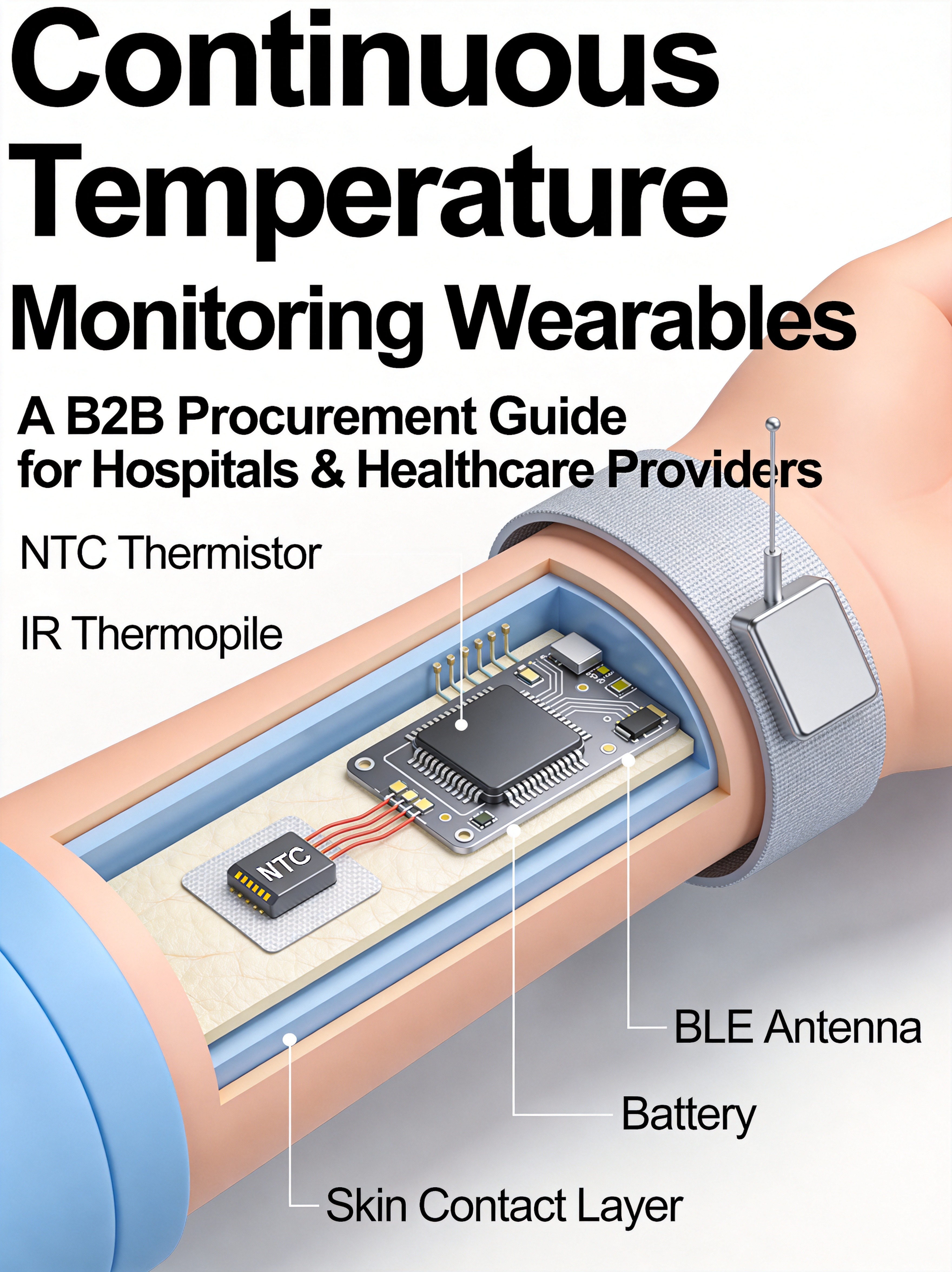 Continuous Temperature Monitoring Wearables - Wrist Device Cross-Section