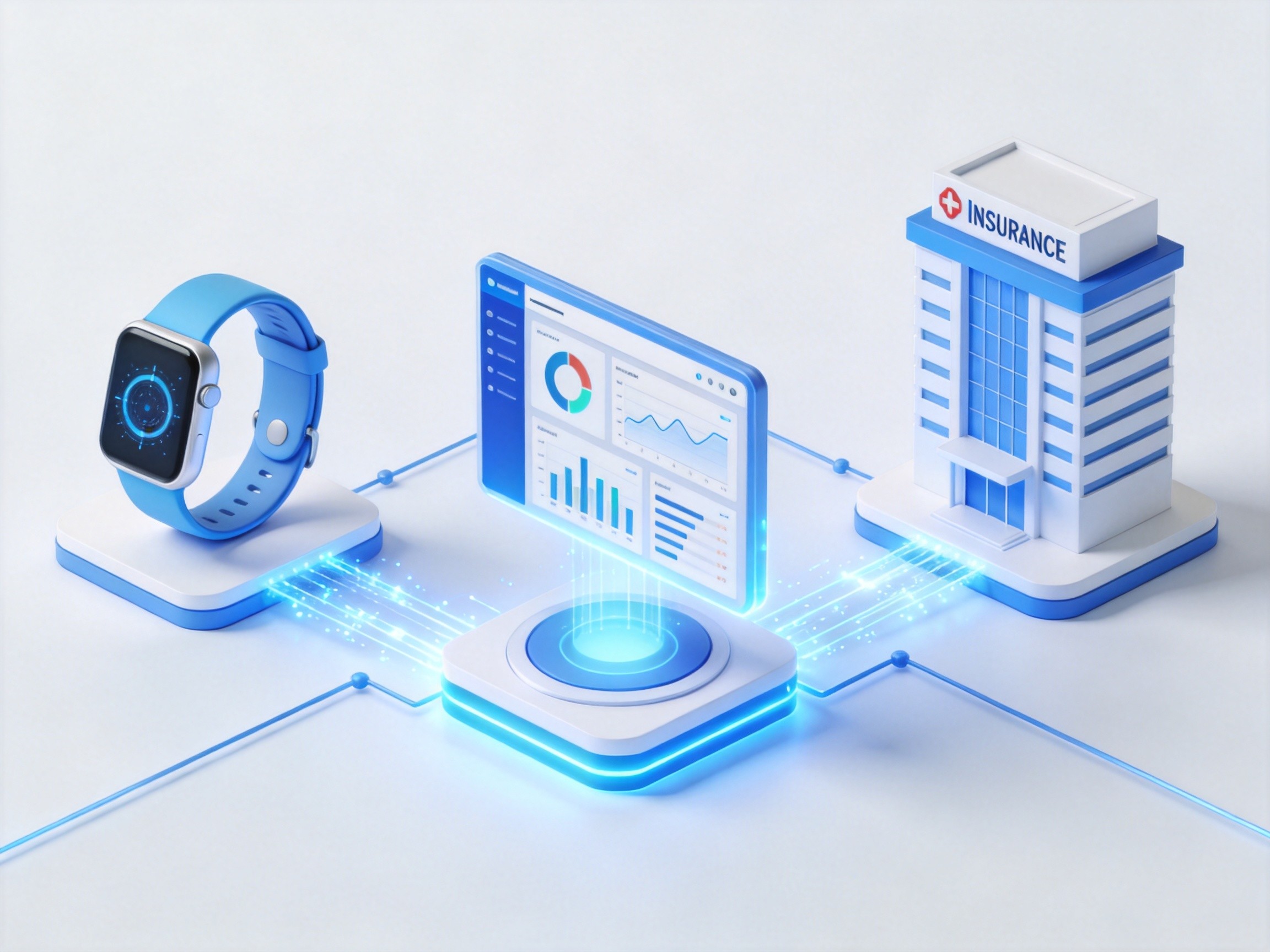 B2B Wearable Insurance Ecosystem - Device to Insurer Data Flow