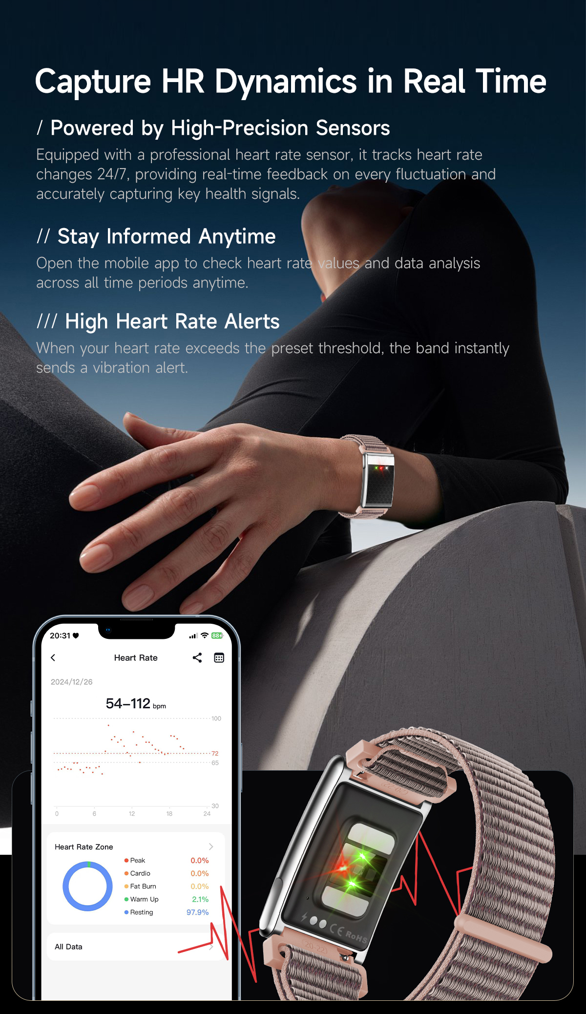 E900 ECG Smart Band