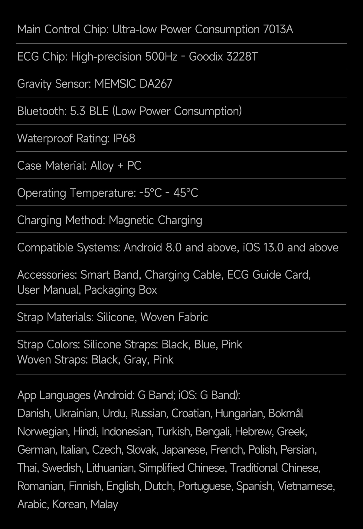 E900 ECG Smart Band