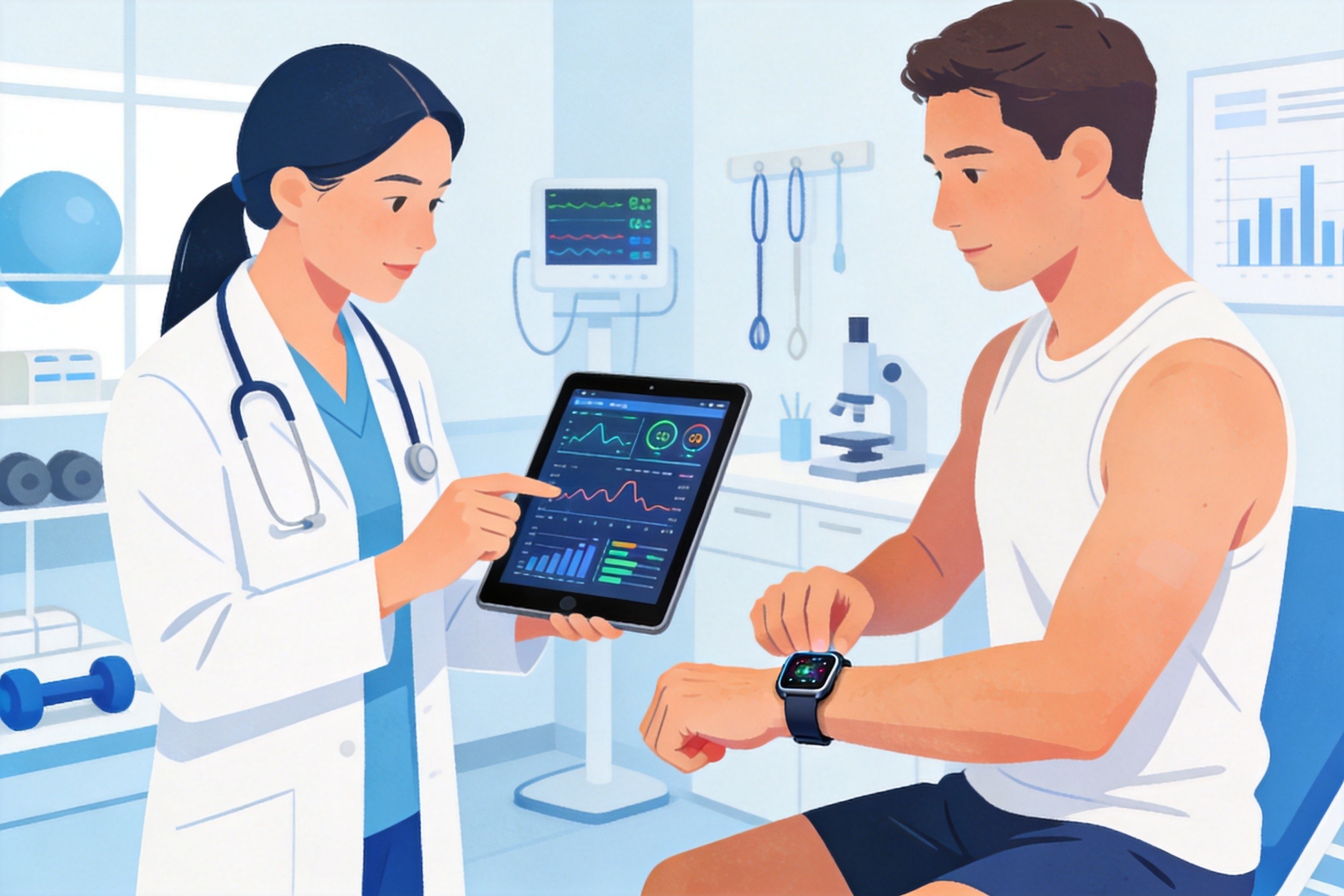 Physical therapy rehabilitation with wearable monitoring