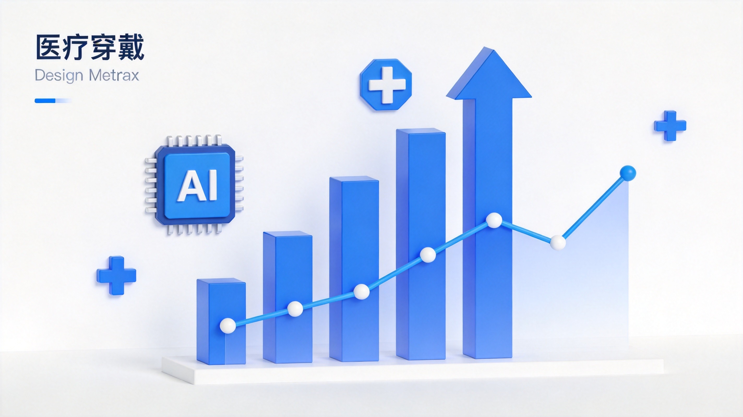 Medical wearable AI market growth data visualization