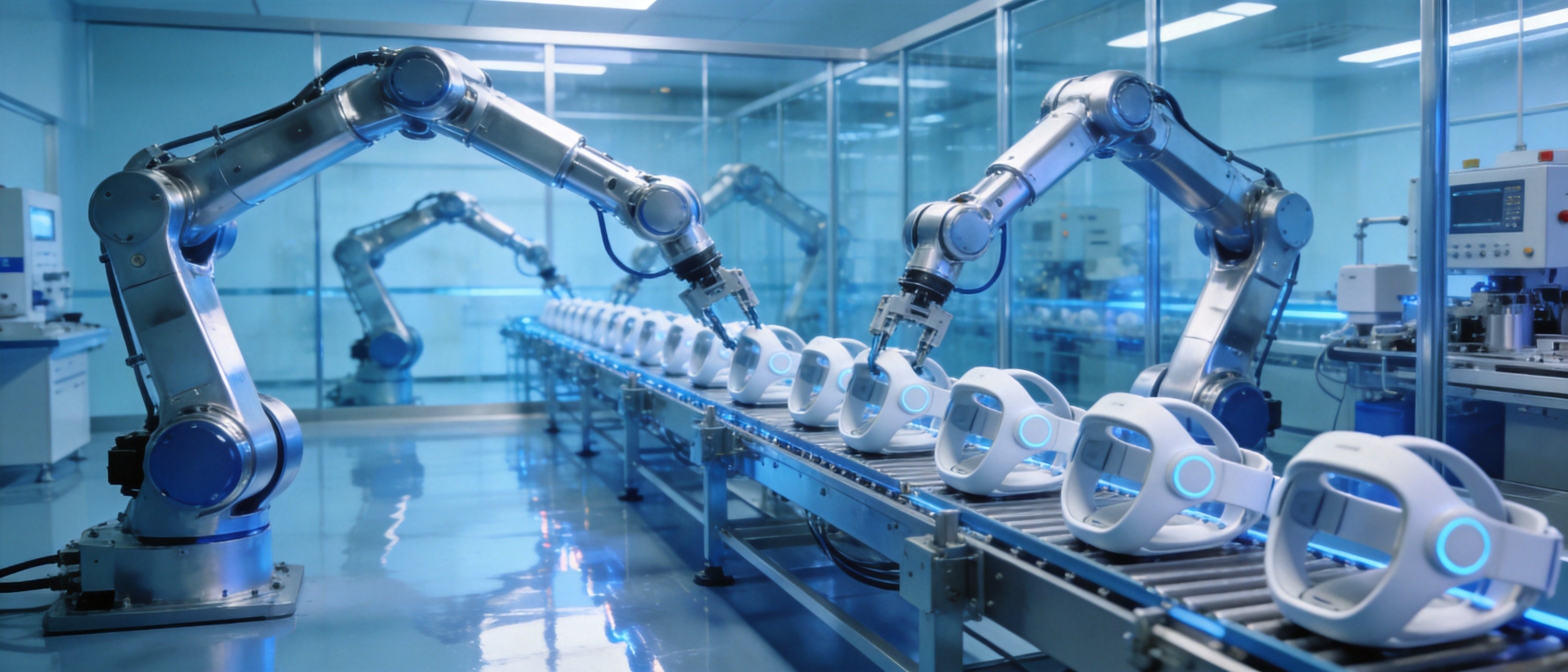 OEM medical device manufacturing facility with AI wearable production line